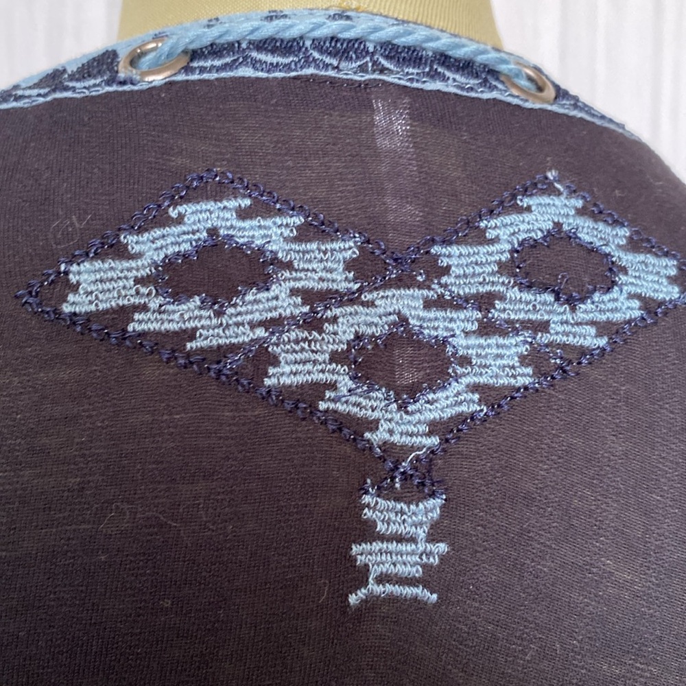 REDUCED! Free people bohemian peasant oversized embroidery, 3/4 sleeves! - Picture 15 of 16